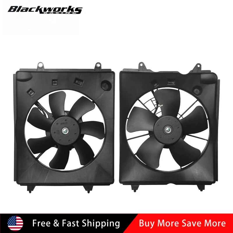 

HO3115155 19015REZA01 19020RSAG01 38616RB0003 AC Radiator Condenser Cooling Fan for 2010-2016 Honda CR-V CRV 2.4L Left+Right