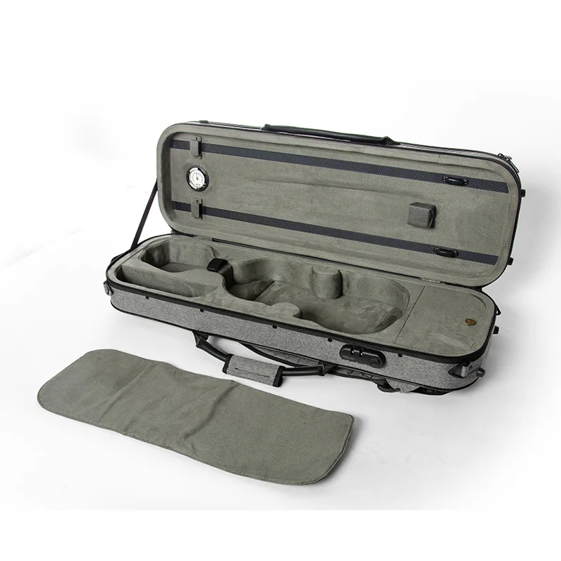 CHRISTINA Waterproof Canvas Violin Case NEW Style Vertical Lines 4/4 Size Lightweight Multicolor Available with Code Lock