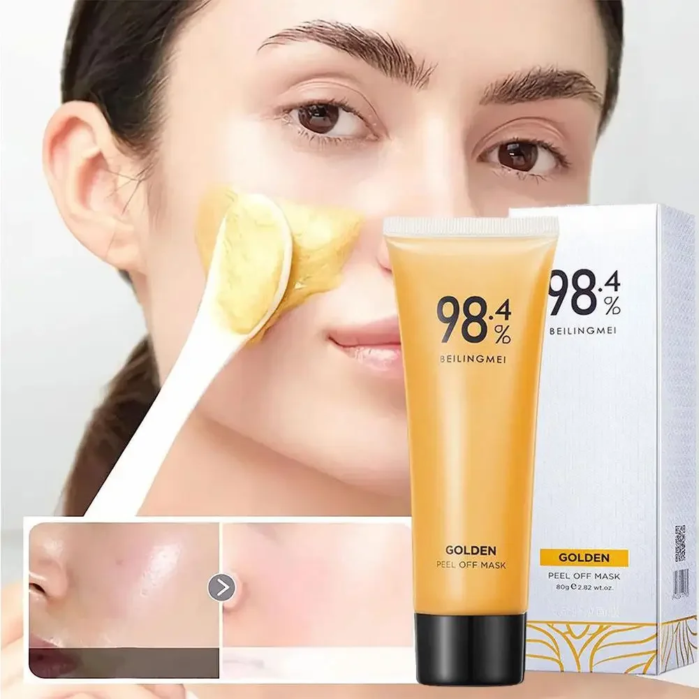 80g Gold Peel Off Mask rimuovi punti neri Acne antirughe Lifting rassodante controllo dell'olio restringere i pori cura della pelle del viso