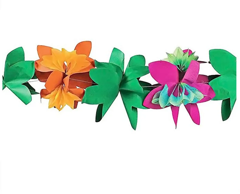 3M bunte Kränze und Bänder zum Dekorieren von Hawaii-Sommer-Tropenpartys, Heimdekoration, tropische Inseln, Strandurlaubszubehör – Detail 11