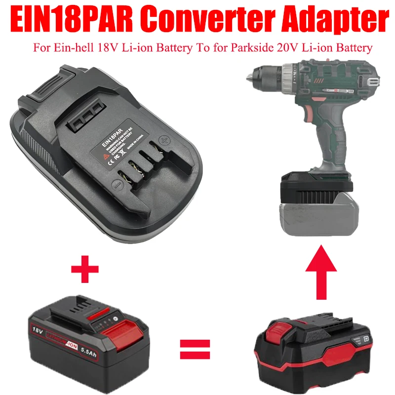 Battery Adapter Converter EIN18PAR for Ein-hell 18V Li-ion Batteries Converting To for Parkside 20V Battery Electric Power Tools