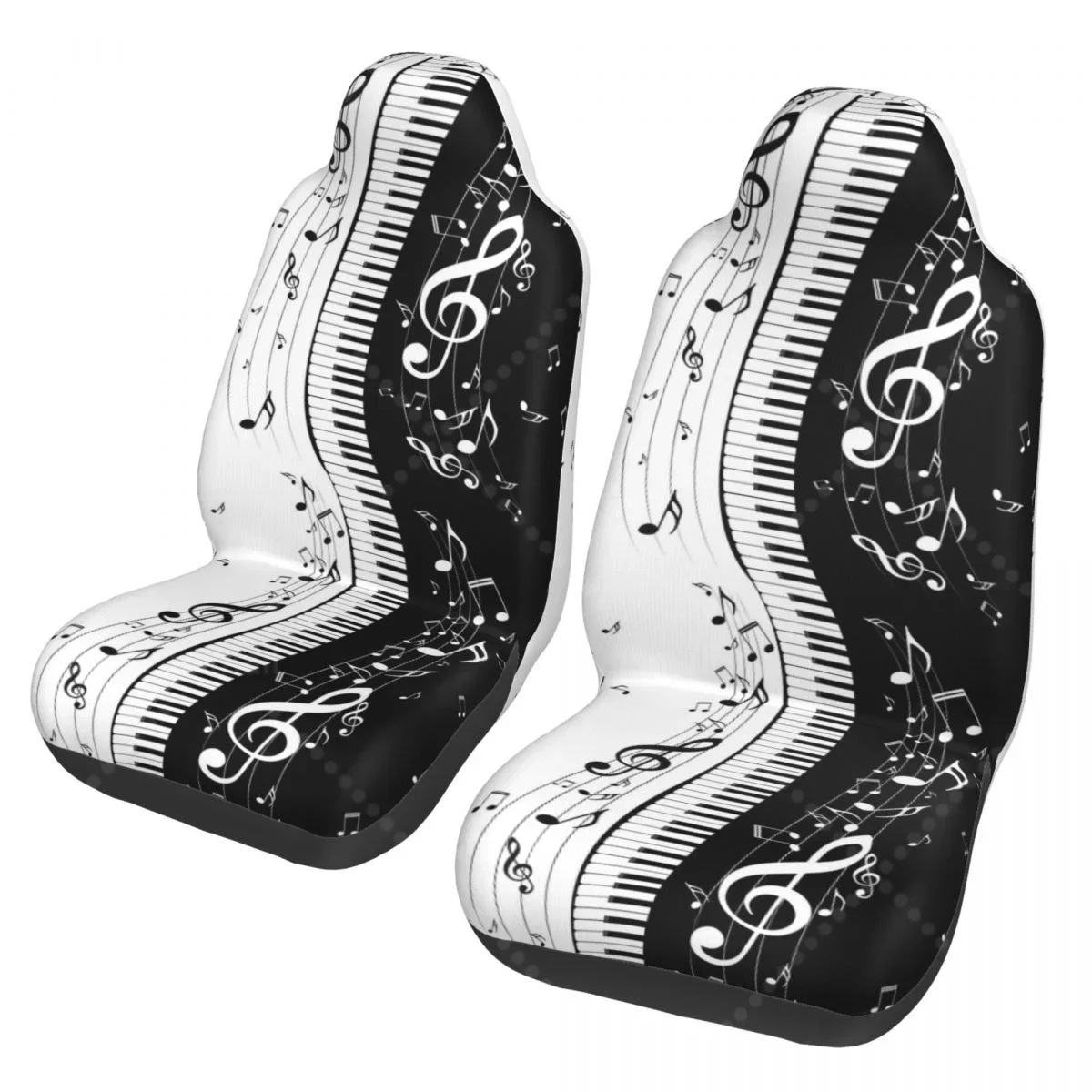 

Funda para asiento coche con diseño notas musicales Vintage, funda protectora antiincrustante y práctica, estilo único, 2