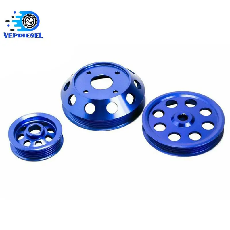 

1set Light Weight Aluminum Crankshaft Pulley For Nissan Primera Almera S13 S14 180SX 200SX SR20 2.0L Car Replacement Accessories