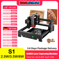 ACMER S1 Laser Engraving Machine 2.5W/3.5W/6W Versatile Engraving Wood Metal Leather for hobbyists and professionals