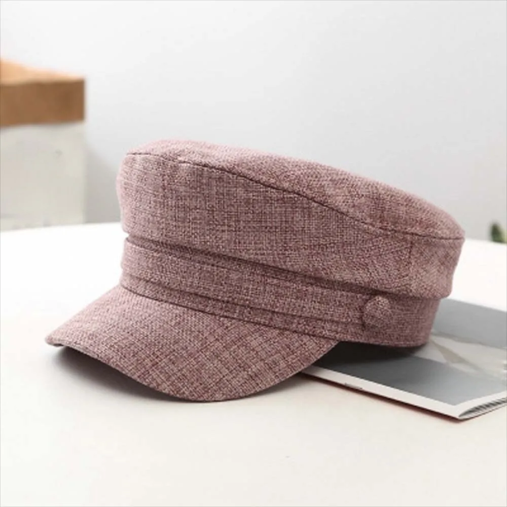 

Vintage Cotton Linen Fashion Octagonal Cap Visor Hats Retro Women Berets Korean Style Artist Hat Ladies Flat Cap Outdoor