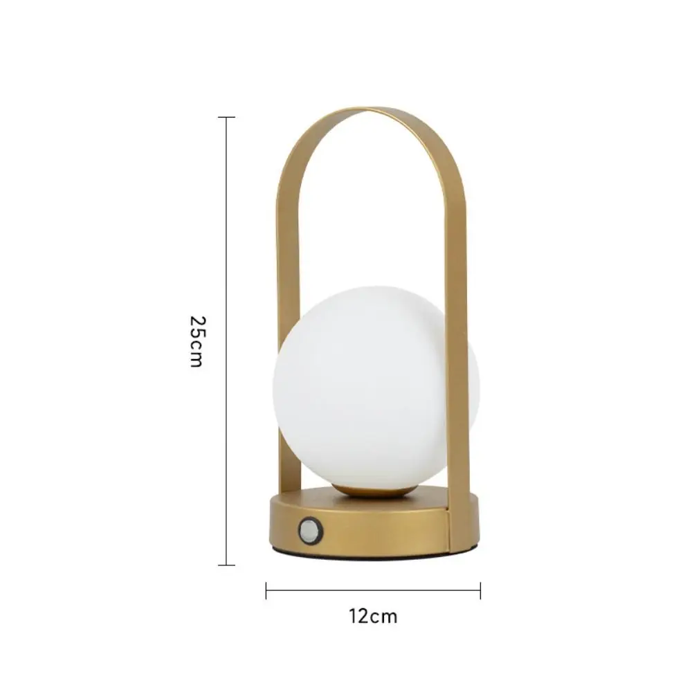 Bedside Decoration Metal Table Lamp Hanging Portable Night Light Dimmable USB Charging Atmosphere Light Restaurant