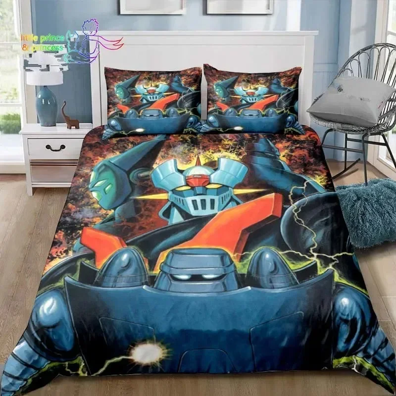 Mazinger z UFO Robot Grendizer Bedding Set Bedroom Soft Modern Bedspreads Comefortable Kids Duvet Cover Quilt Cover Pillowcase