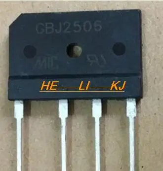 Free shipping  5 pcs GBJ2506 RECT BRIDGE GPP 600 V 25A ZIP4