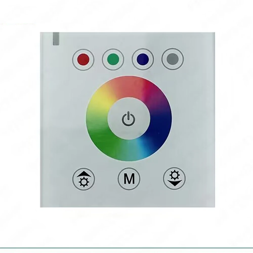 

RGBW Touch Panel LED Dimmer Switch Wall-mounted Controller for RGBW LED Strip Lights DC12V - 24V 16A