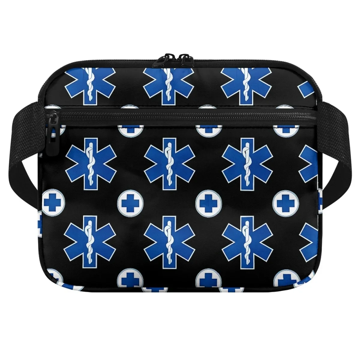 Medical Symbol Design Nursing Fanny Pack Multi-Pocket Practical Hospital Portable Waist Bag for Physician Assistants Tool Holder