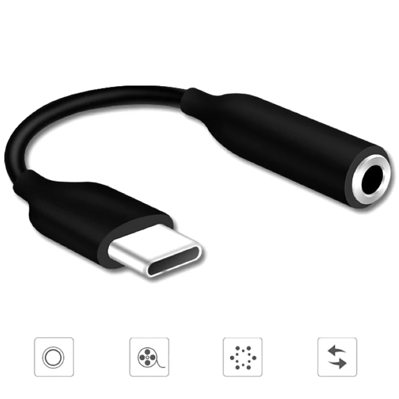 USB C To 3 5 MM Adapter Type-C 3 5 Jack Audio Cable Earphone Accessories For Huawei P30 Mi 10 9 Es