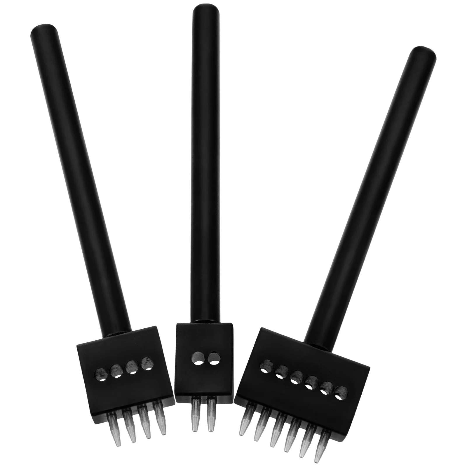 3Pcs Punch Tool Premium Metal Leatherworking DIY Crafts Handheld Hole Punching Tool Set Work Tools