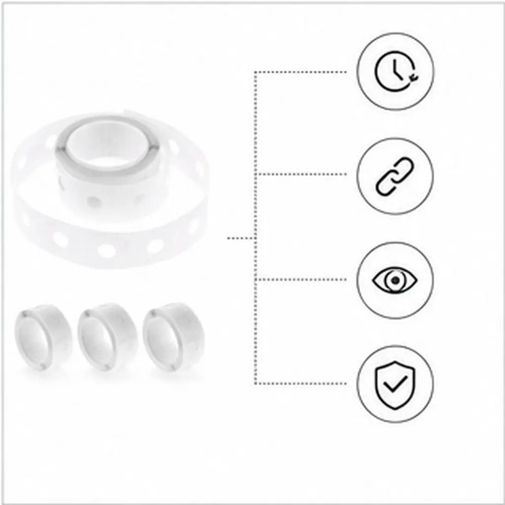 Hole Punch Reinforcements Adhesive Stickers Binder Paper Protectors PVC Clear Self-adhesive