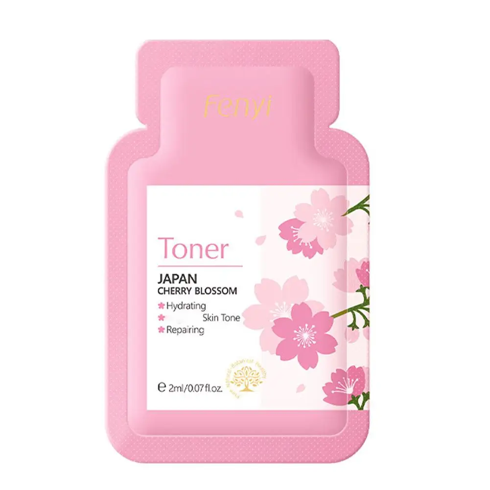

1/5/10pcs 2ml Cherry blossom Toner Portable Deep Moisturizing Oil-control Shrink Pores Improve Dullness Makeup Water Skin Care