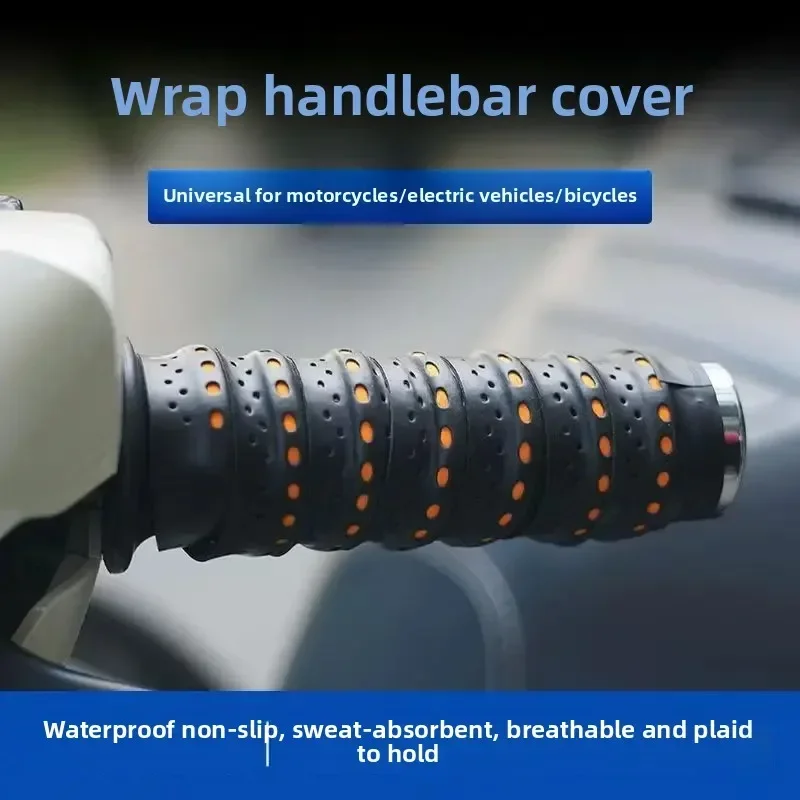 1/2PC Motorcycle Handlebar Wrap Non-Slip PU Cycling Handle Wraps Anti Slip Wear Resistant Handle Wraps Bar Tape For Enhance Grip