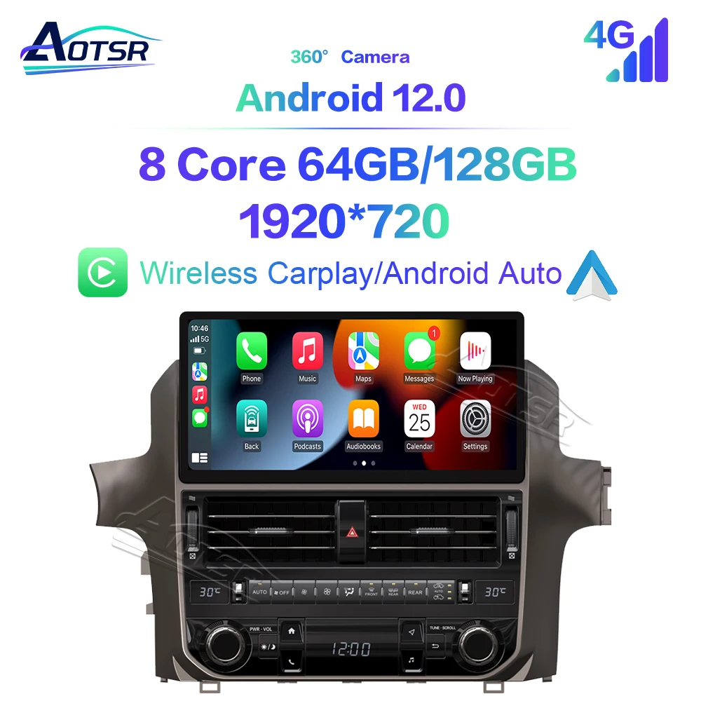 

For Lexus GX400 GX460 Car Radio 12.5" 2009-2021 Android Multimedia Player GPS Navigation Stereo Carplay Headunit Car Accessories