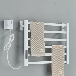 Elektrisches Badezimmer -Wischtuch, thermostatische Erwärmung, digitale Anzeige, undurchlässige IPX4 -Trockenheizung, Aluminiumlegierung, Schwarz und Weiß 12 Hauptverkäufe Elektrisch Toalheiro - №8