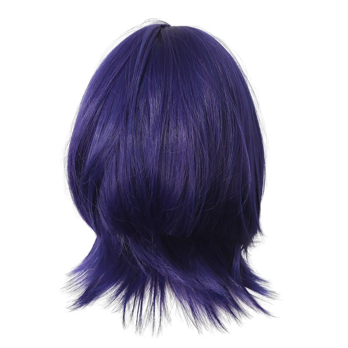 Peluca para Genshin Purple Impact Cos, Wanderer Skirmisher, Cos Pot Head Style, peluca de Anime de pelo corto para Cosplay