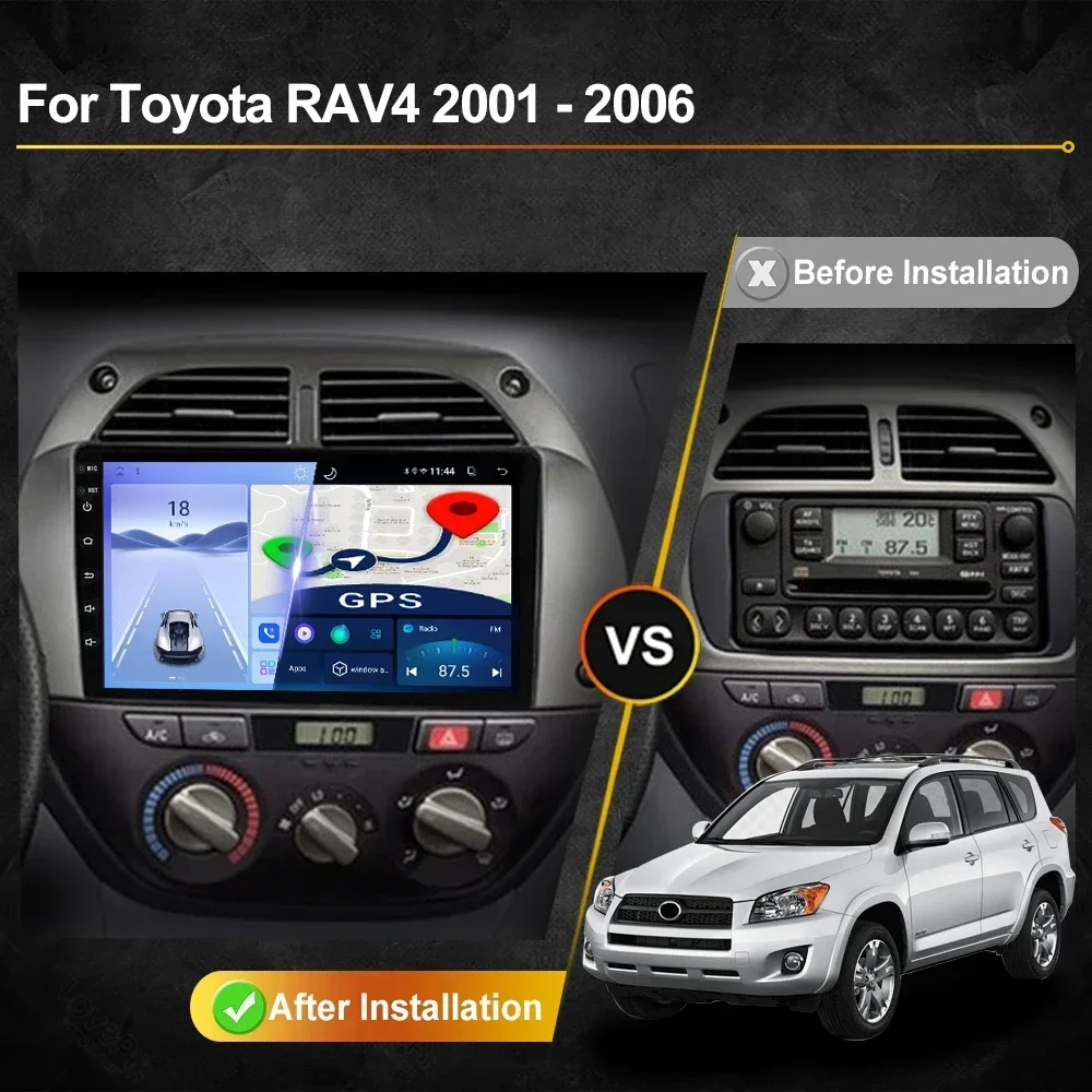 For Toyota RAV4 Rav 4 2001 2002 2003 2004 2005 2006 Android Car Radio Automotive Multimedia Player Carplay Screen Auto Stereo