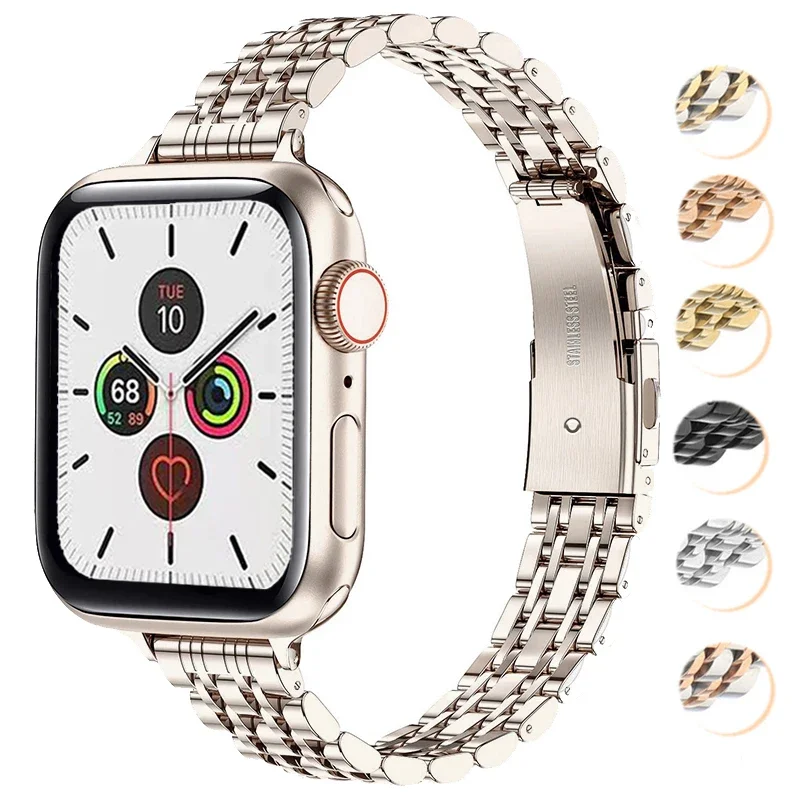 Stainless Steel Band For Apple Watch Strap 49mm 42mm 44mm Metal Bracelet iWatch Ultra Series 8 7 6 SE 5 4 3 for Women 45mm 41mm