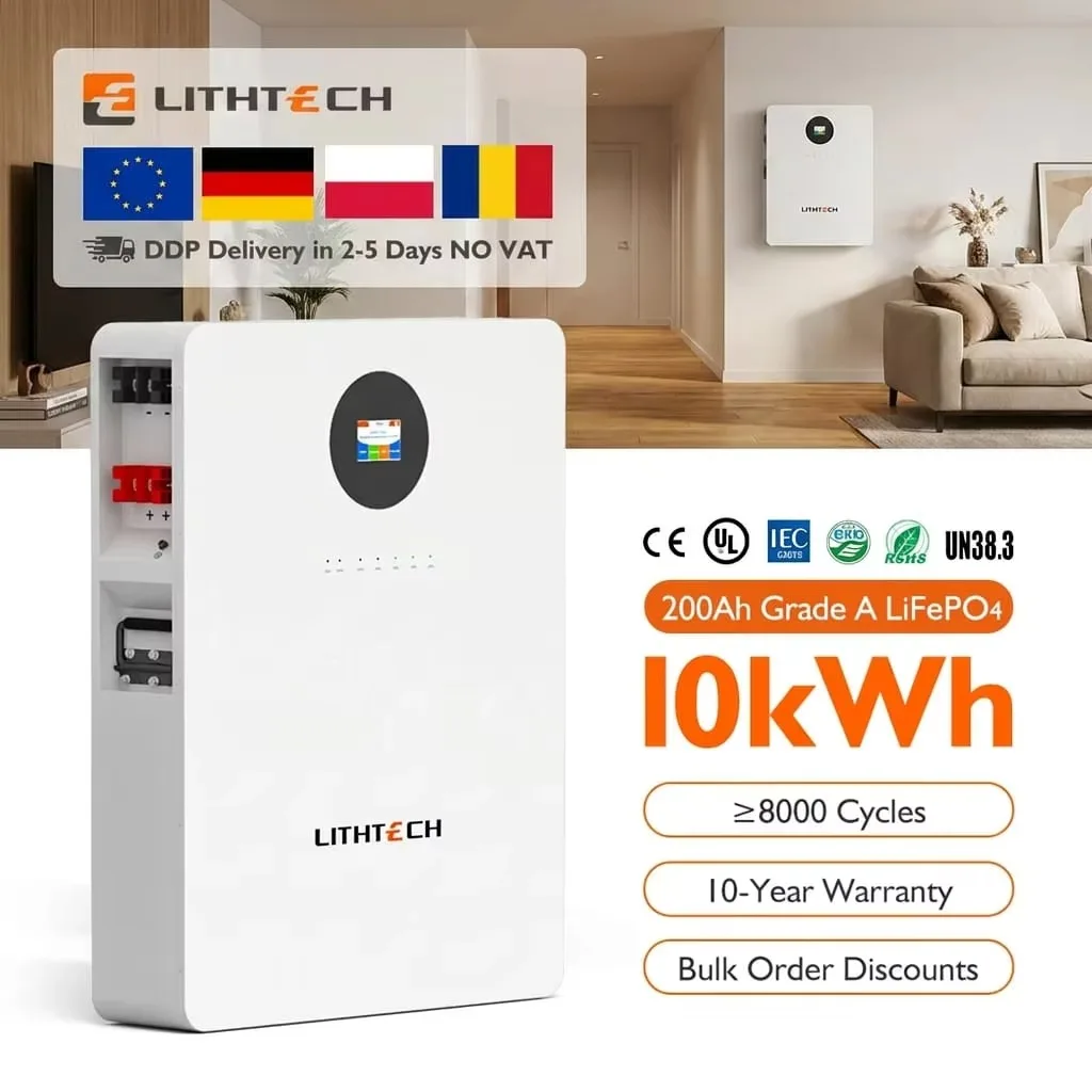 STLFEu Stock Inverter Battery Lithium 51.2V 200Ah 5kWh 10kWh 15kWh Lifepo4 Lithium Ion Battery Storage Energy Battery Wall Mount
