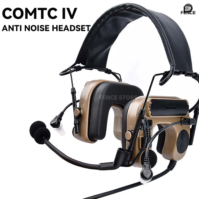 

CT IV Tactical Headset Cometc C4U Pickup Noise Anti-Noise Battle Communicate Earphone Vacuum Catheter Earplug Airsoft accessary