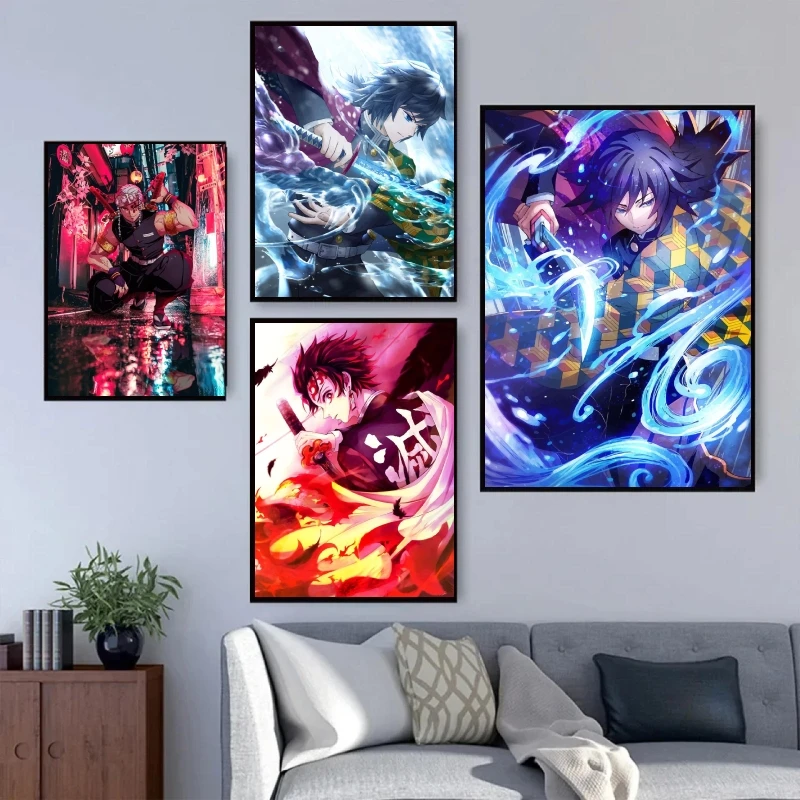 

Demon Slayer Kamado Tanjirou Anime Posters Modular Prints Friends Wall Art Home Decorative Living Room Classic Picture Hanging