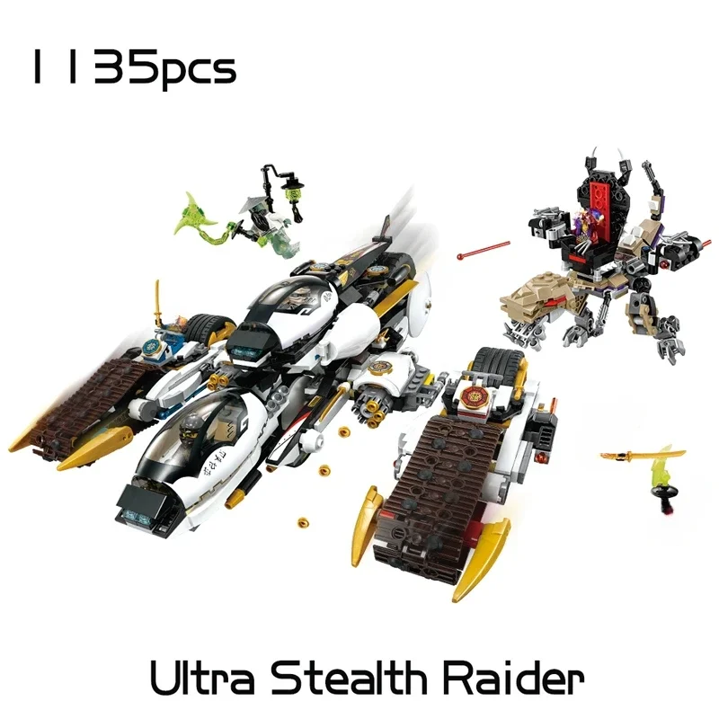 1135pcs 4in1 Ultra Stealth Raider Chariot Building Blocks Snake Figures Fit 70595 Bricks Toys For Birthday Gifts