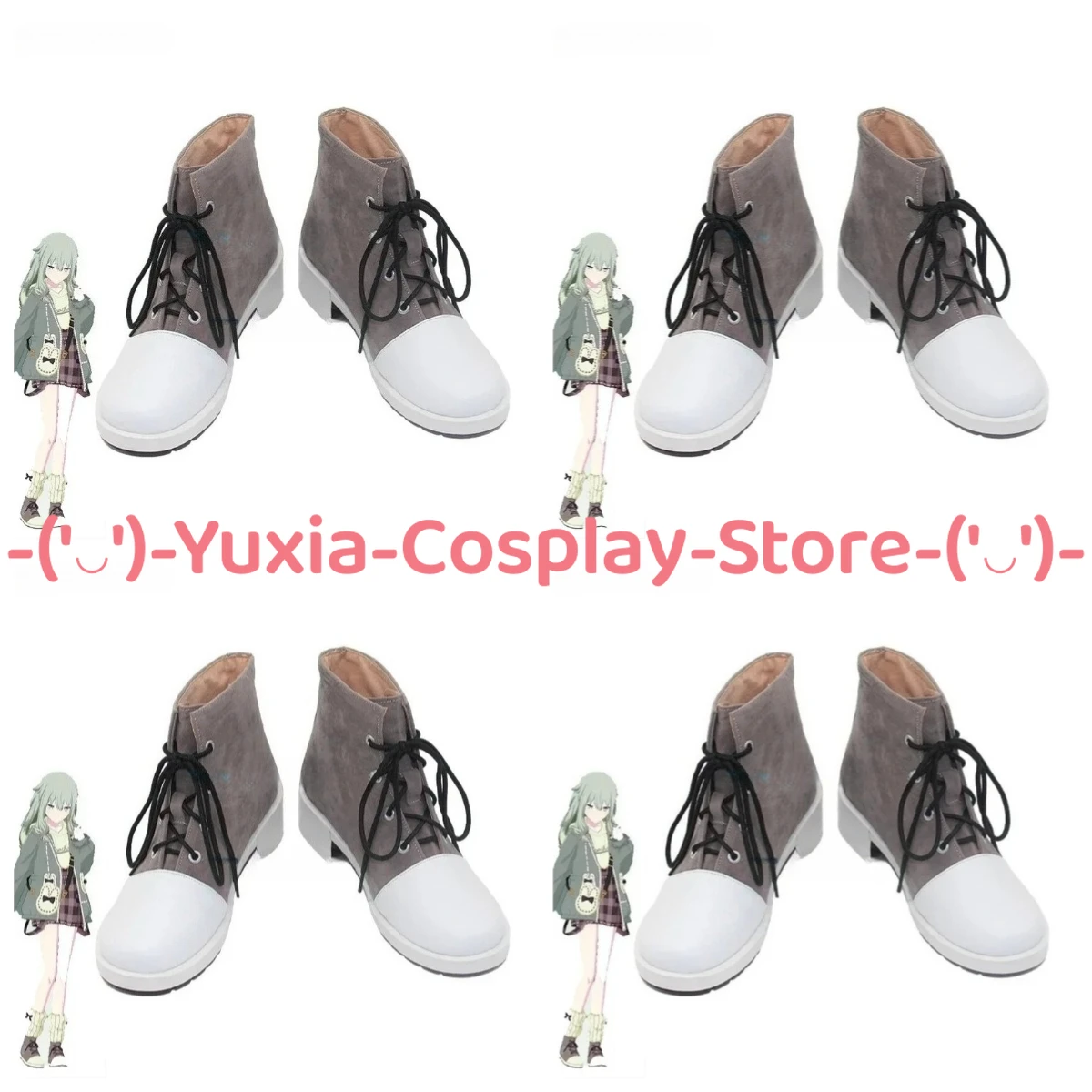 Yuxiacosplay! Project Sekai Kusanagi Nene Cosplay Shoes Anime Character Prop PU Leather Boots Halloween Carnival Party Costume