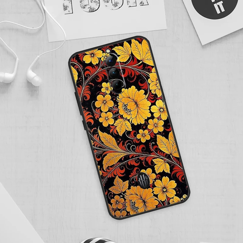 Russian Scarf Floral Case For Nubia Red Magic 8S 8 Pro Plus 5G 5S 6R 6S 7S 6 7 Pro Red Magic 9 Pro Plus Cover