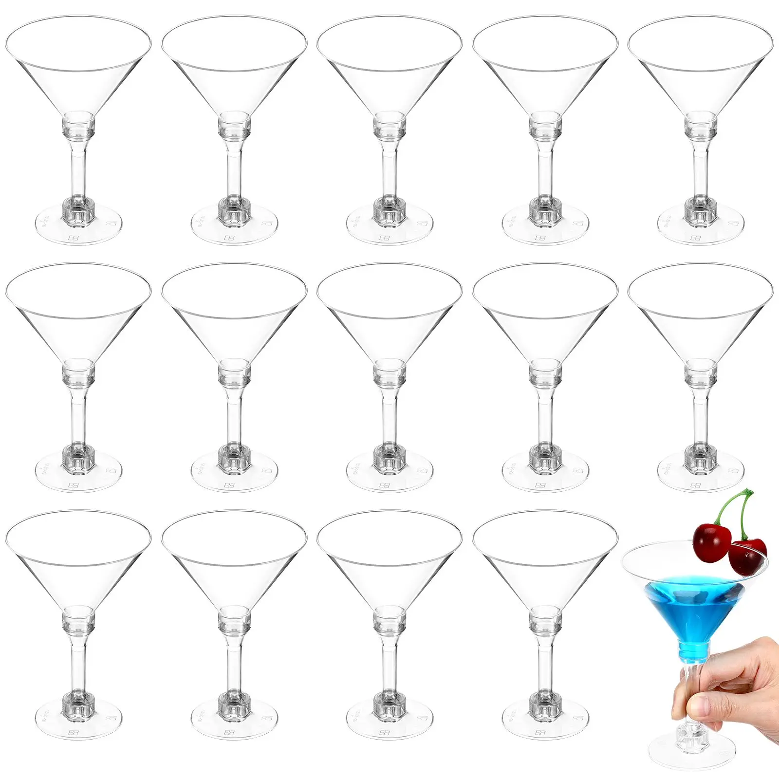 

20 Pcs Entertaining Guests Cups Cocktail Syrup Plastic Wine Dessert Sturdy Material Clear Versatile
