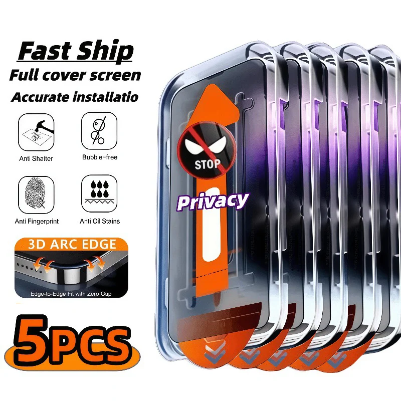 

Full Cover Privacy Screen Protector For Samsung S25 Ultra S24 FE S23 S22 S20 FE S25 Plus Anti-Spy Tempered Glass Protective Film