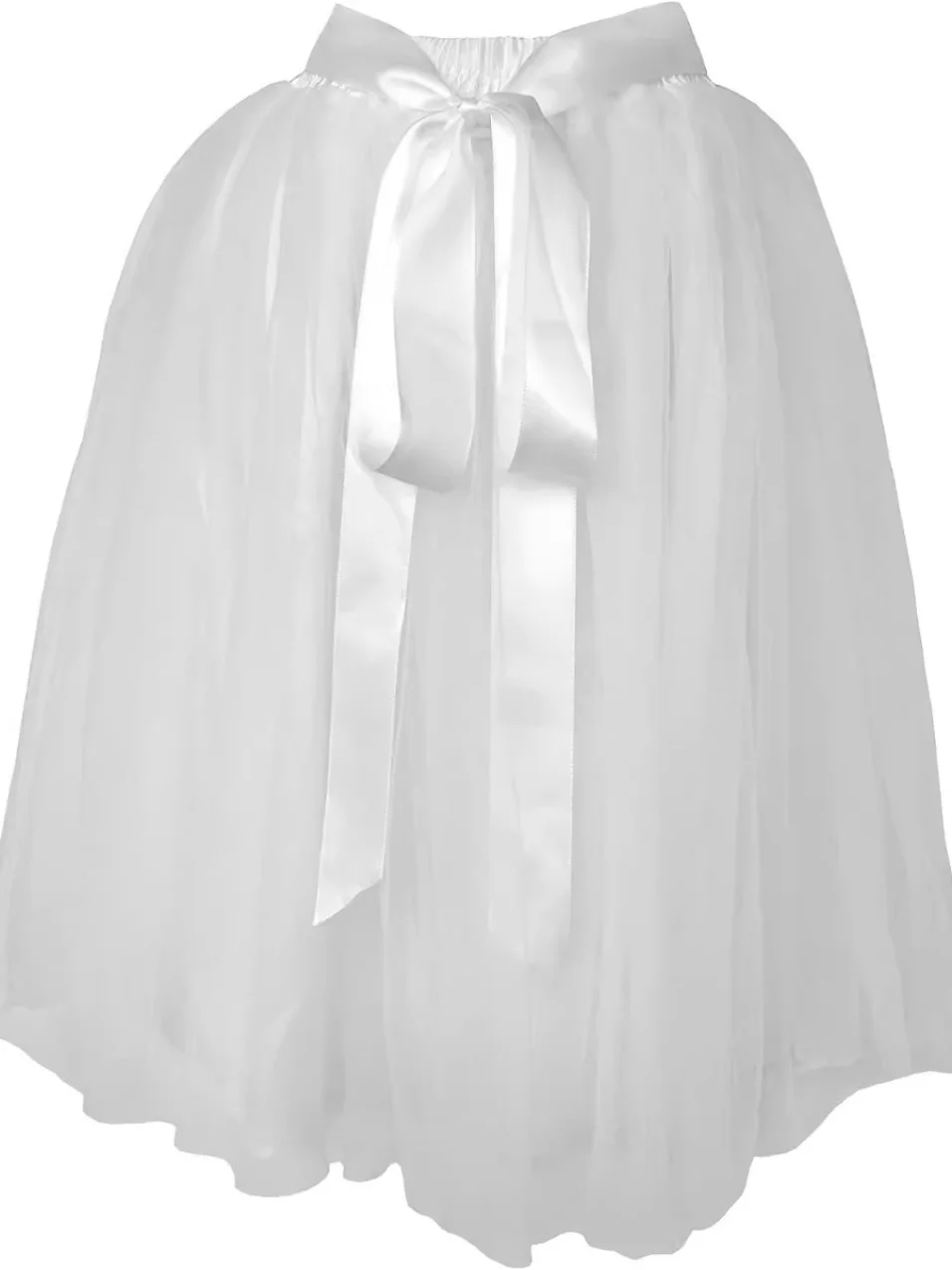 

Универсальная женская короткая тюлевая юбка для свадьбы с эластичной талией, бантом, многослойная, пышная, универсальная, летняя, модная