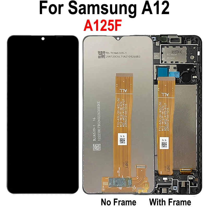 gefenis-高品質ディスプレイサムスン-a12-a125f-a125f-ds-ディスプレイ-lcd-タッチスクリーンデジタイザアセンブリの交換修理部品