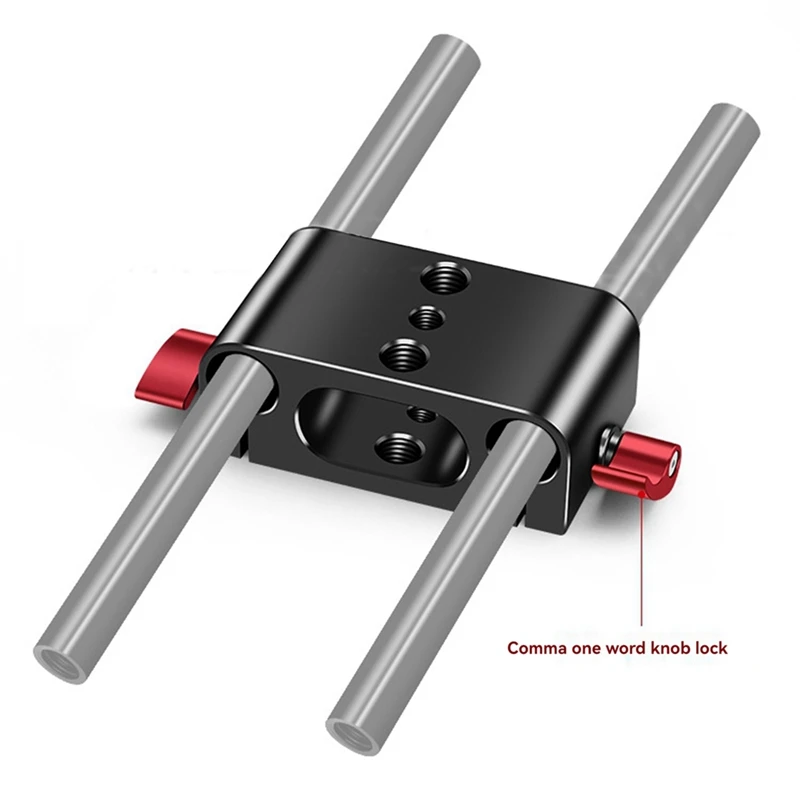 Podwójny wspornik do montażu na słupie 15 mm ze stopu aluminium z otworem 1/4 3/8 do montażu na statywie płyta podstawowa