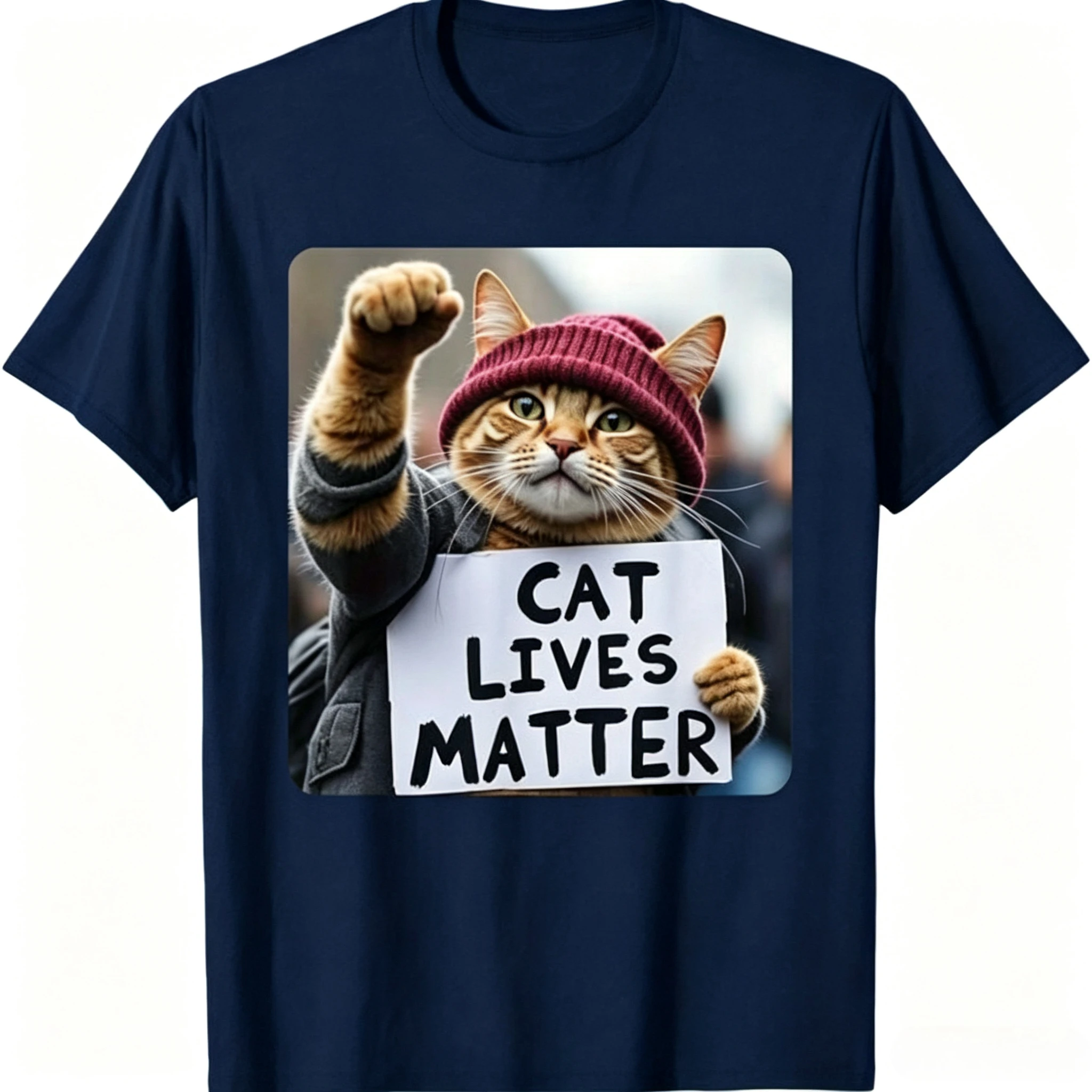 Männer Frauen Vintage Orange Tabby Cat Print T-Shirt Cat Lives Matter Kitten Graphic Pet Lover Streetwear Tops – Detail 6