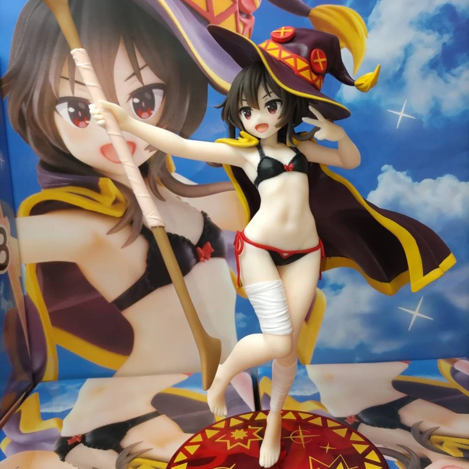 En Stock Anime la bénédiction de dieu sur ce monde merveilleux 18 cm Megumin Figurine mignonne décor Statue poupées