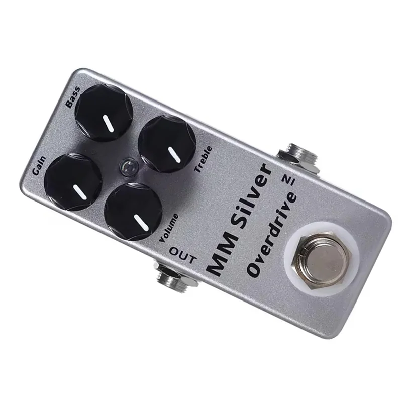

ABVL-Guitar Effects Pedal Overdrive 4 Modes Effector Pedalboard Silver For Effects Processors Tremolo Sound Mixer