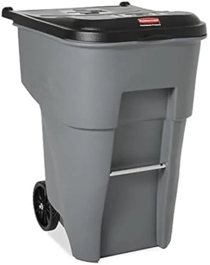 

Rubbermaid Commercial Products Brute Rollout Trash/Garbage Can/Bin with Wheels, 95 GAL