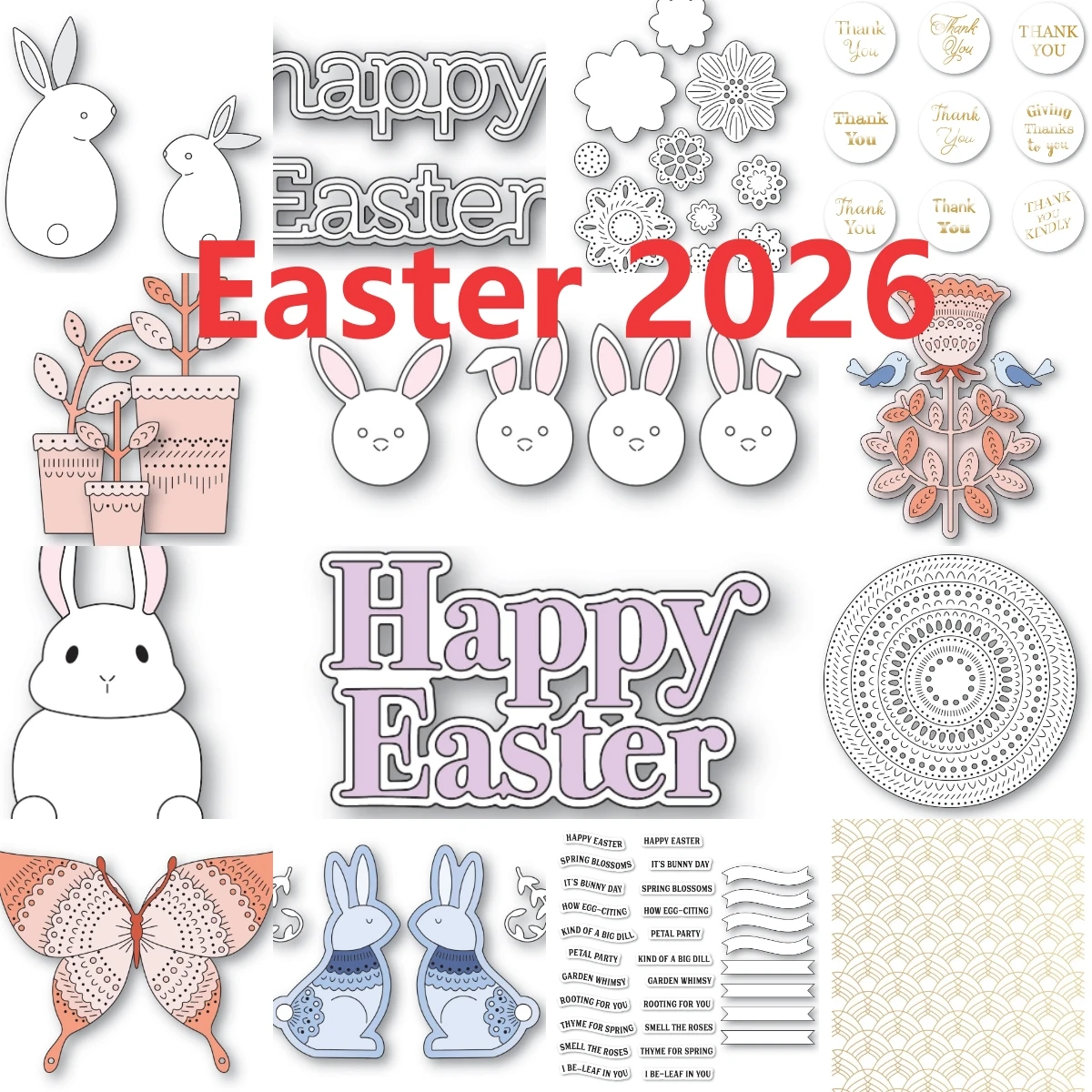 

Easter Egg Butterfly Metal Cutting Dies Scrapbook Diary Decoration Stencil Embossing Template DIY Greeting Card Handmade 2026