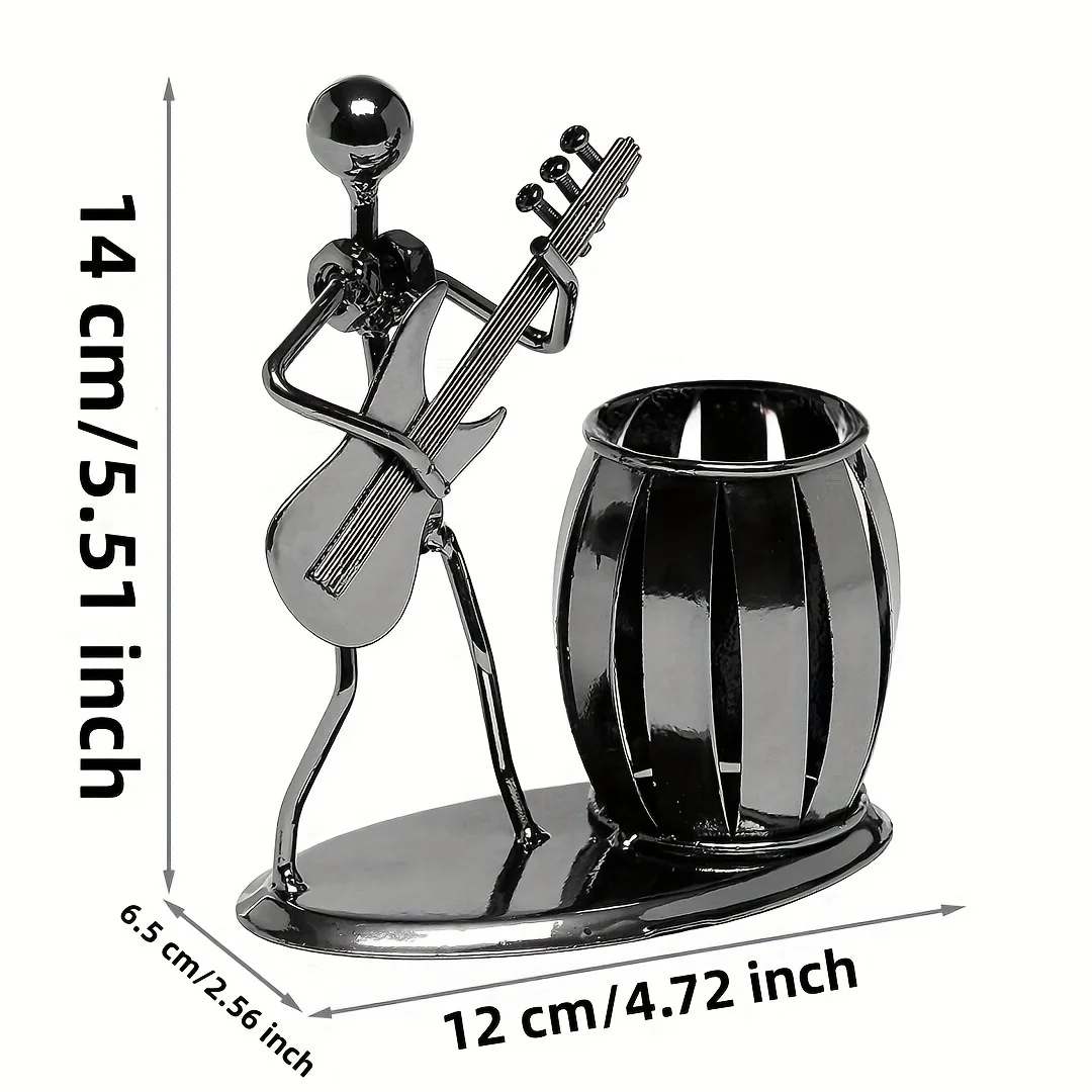 음악 애호가를 위한 로커-기타 펜 홀더 데스크 오거나이저 컵, 경량 디자인, 음악가를 위한 훌륭한 선물