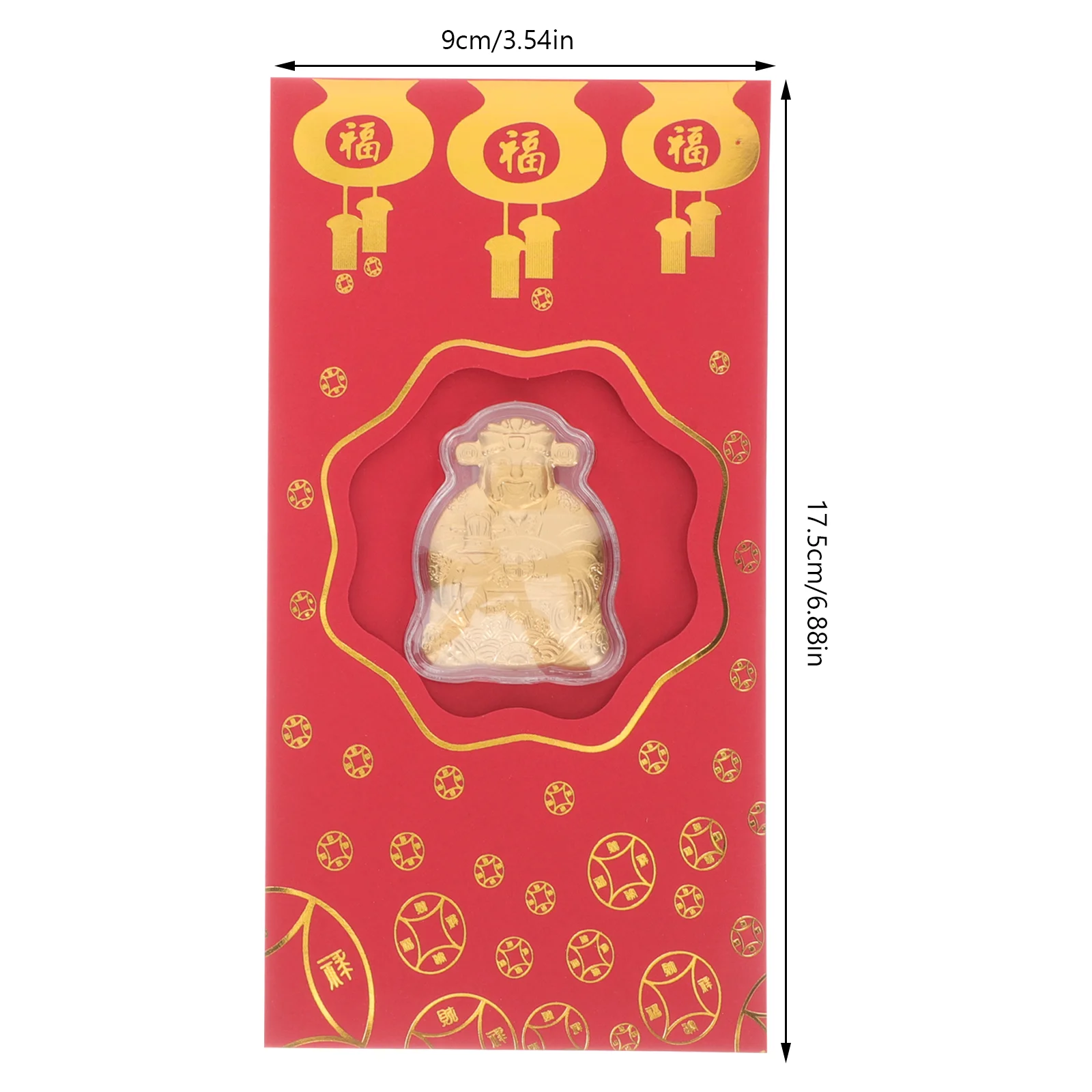 10 pçs deus da riqueza envelope vermelho design festivo resistente material de alta qualidade pacotes de presente de ano novo chinês decorativo criativo