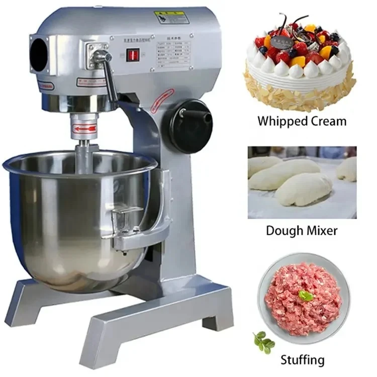 Bakery Use Stainless Steel Dough Mixer Planetary Spiral Kneader Complete Accessories Bread Making Machine