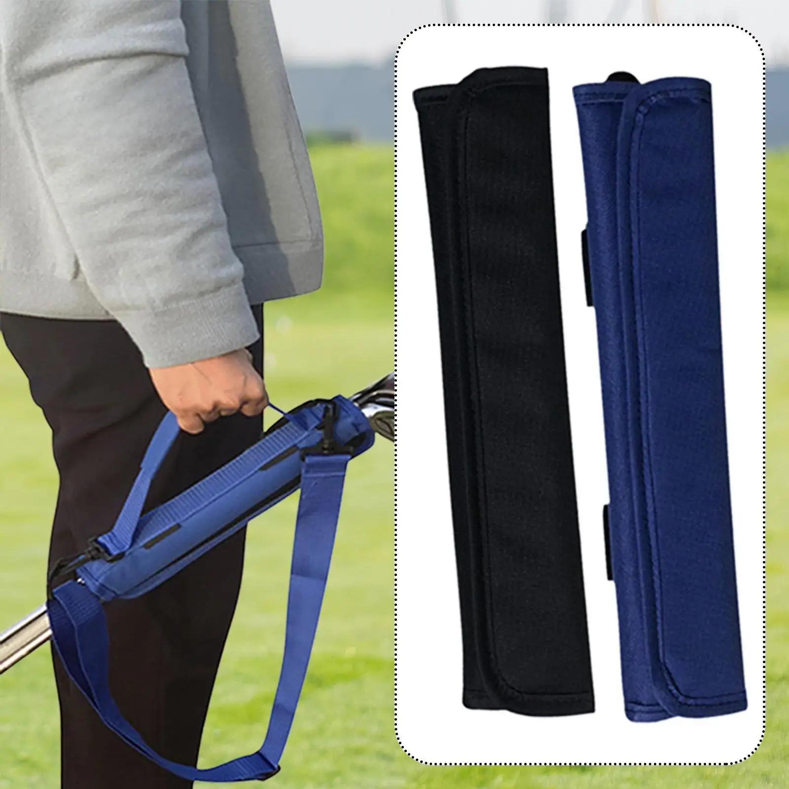 Travel Friendly Mini Golf Club Pouch Nylon Compact Sunday Bag Side Handle for Course Training