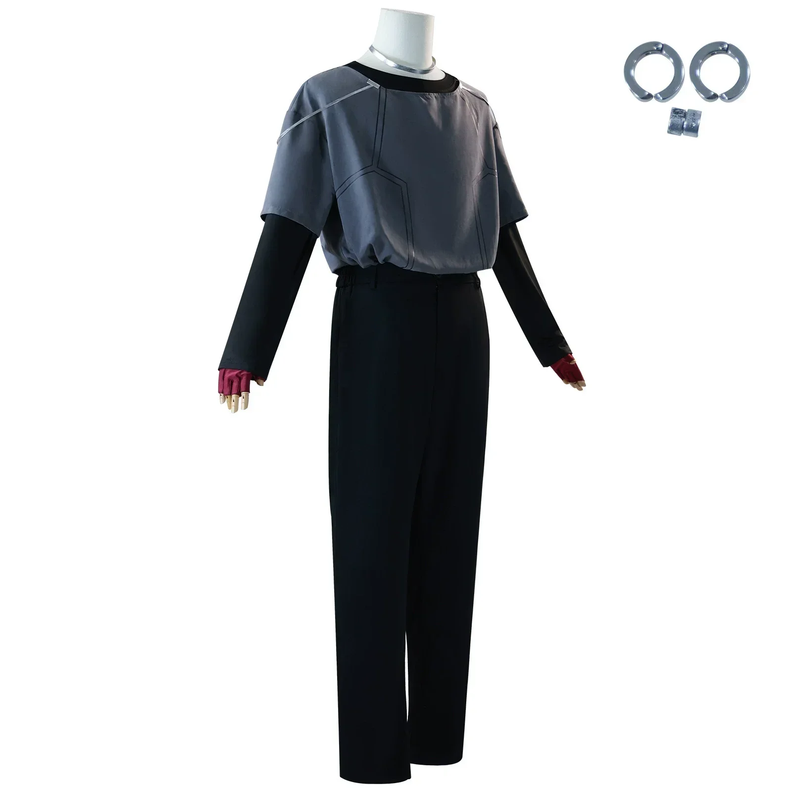 Anime Alien Stage Till Cosplay Costume Till Wig Grey Hoodie T-shirt Pants Women Men Party For Halloween Carnival Roleplay Suit view 6
