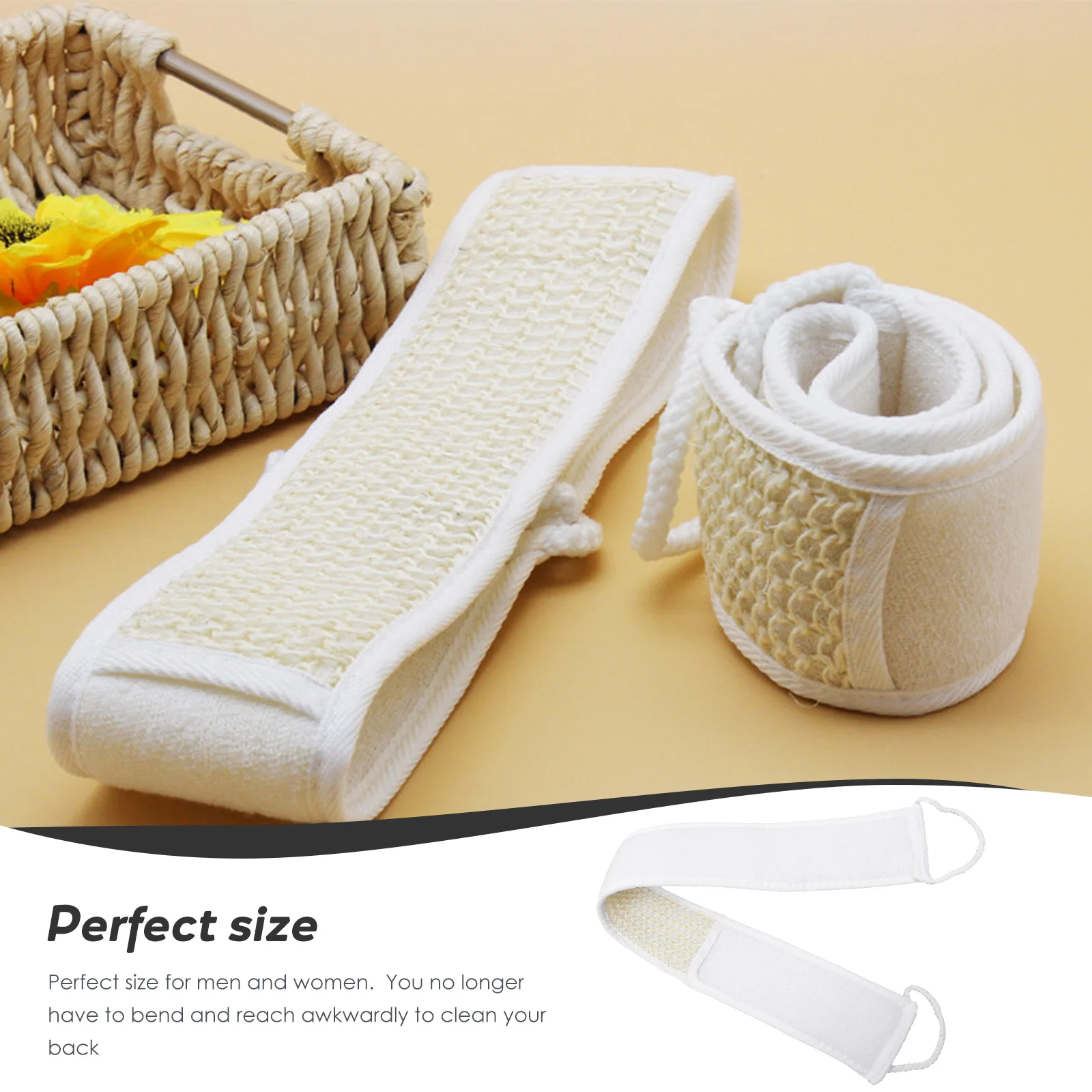 

2pcs Loofah Washer Exfoliating Bath Scrubber Body Cleaning Back Washer Shower Brush Shower Back Brush For Men Women