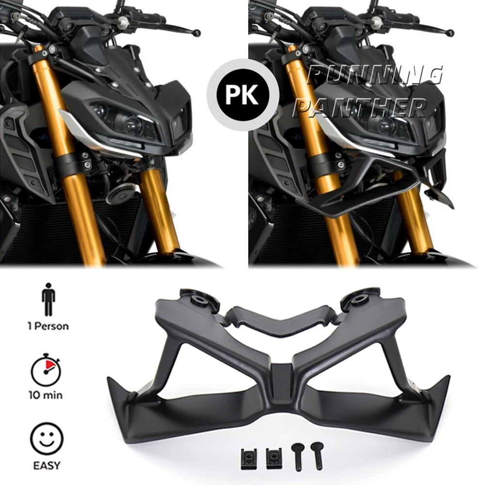 Motorcycle Downforce Naked Frontal Spoilers Winglet Aerodynamic Wing Front Spoiler Kit For Yamaha MT-09 MT09 SP 2017-2020 2019