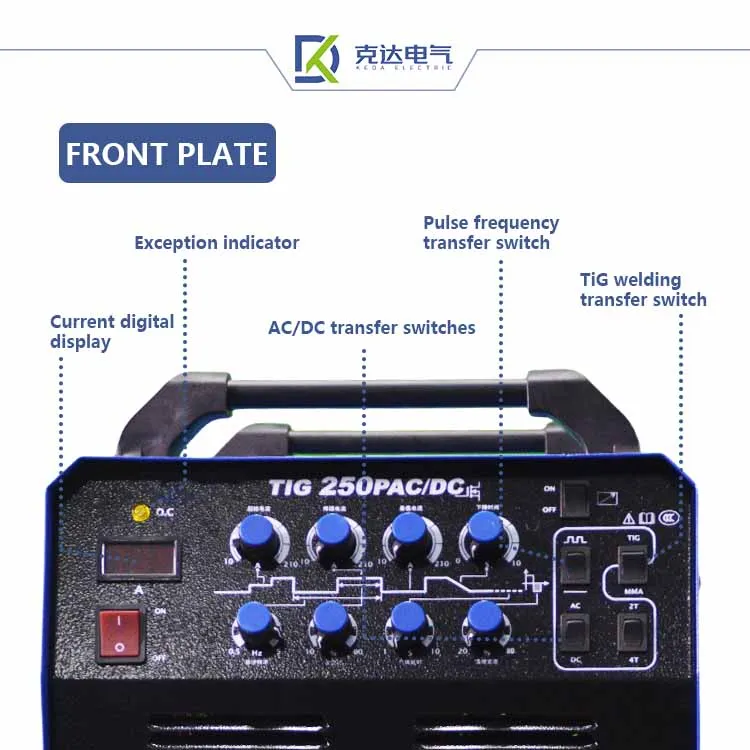 

Аппарат для аргонодуговой сварки TIG 250PAC/DC Сварочный аппарат Tig для сварки алюминия