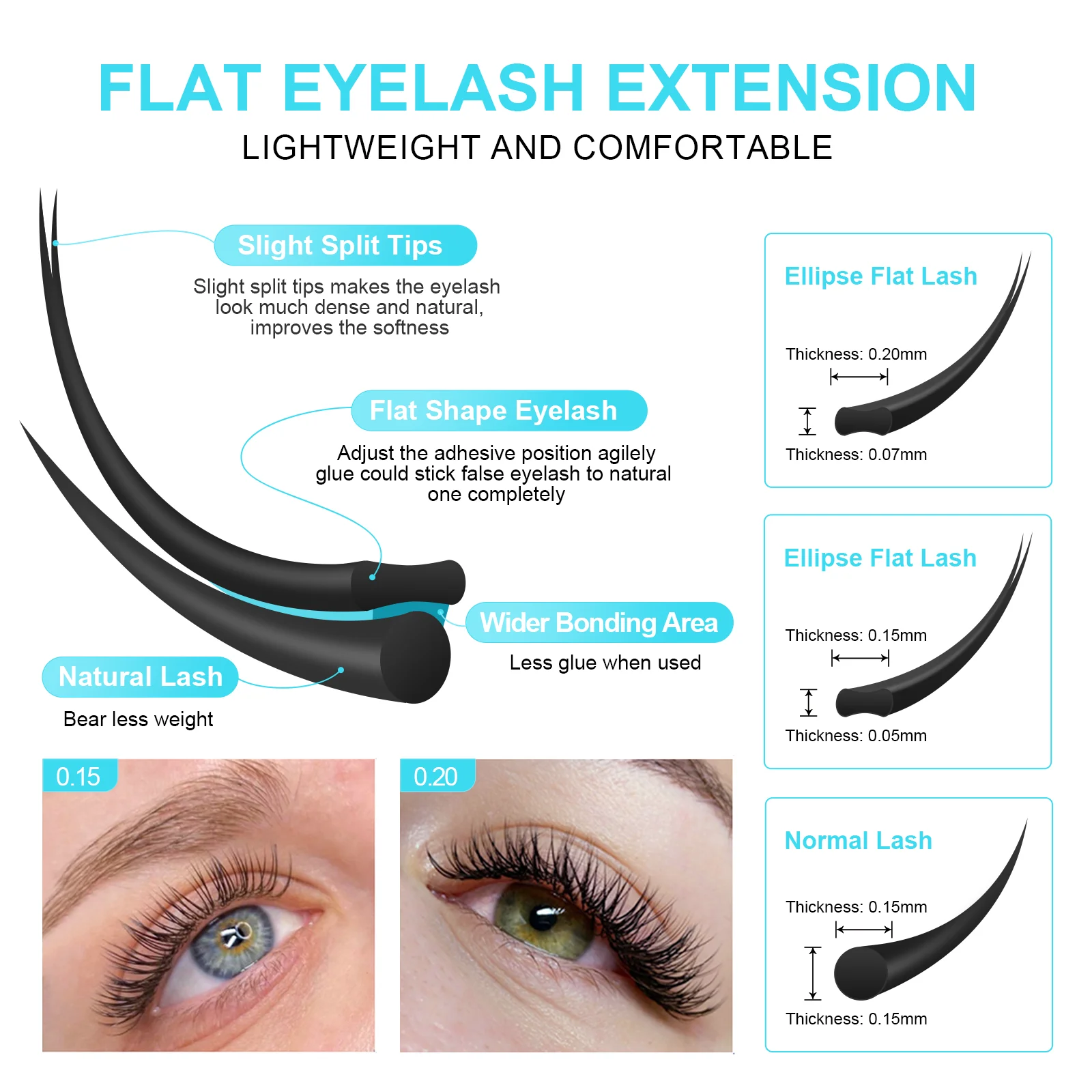 Lashtalk Flat Ellipse Eyelash Extensions From Nagaraku Double Split Tips Fake Lashes Clios For Profession Soft Freeshipping Bulk