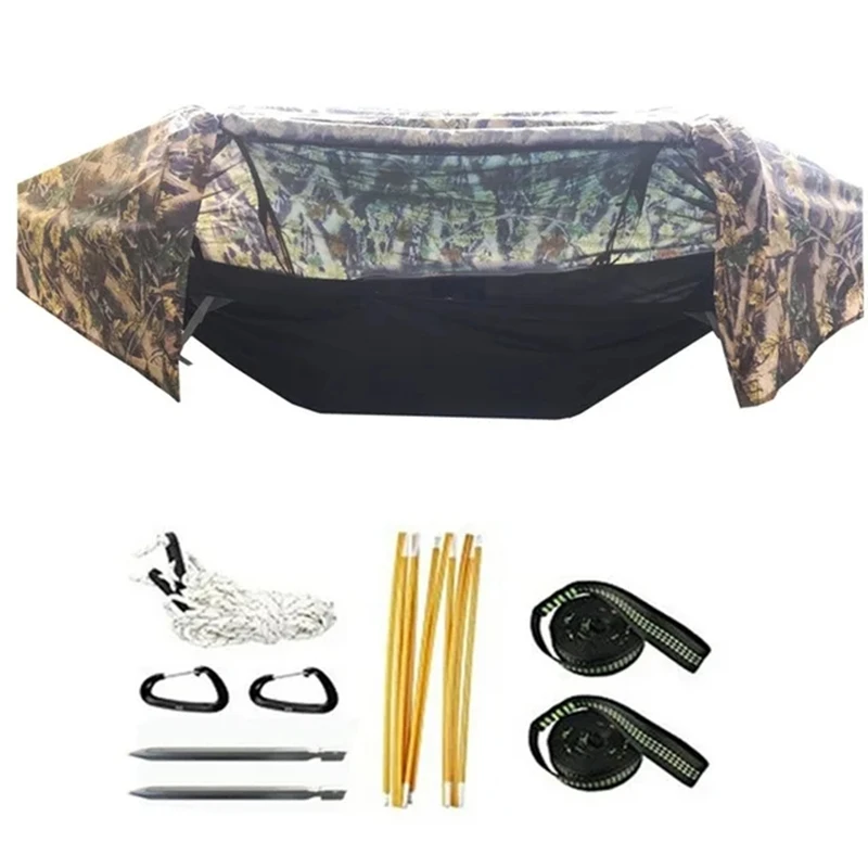 Nowa wielofunkcyjna sieć na owady wodoodporny wiatroszczelny ultralekki hamak spadochronowy namiot powietrzny przenośny odkryty Camping 270x140cm